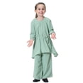 thumbnail image 4 of Vividxx Girls Abaya Dress Sets Loose Flowy Pants Outfits Sets For Everyday Wear Clothing Southeast Asian Style Comfortable Kids Outfits Sets Solid Color Toddler Classic Dailywear, 4 of 8