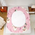 thumbnail image 4 of Manfei Golden Animals Fitted Sheet Queen,Festive Christmas Candy Cane Bedding,3-Piece,1 Fitted Sheet and 2 Pillowcases, 4 of 6