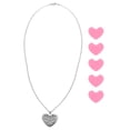 thumbnail image 1 of 1 Juego de collar difusor de aceites esenciales decorativo con colgante de Aroma en forma de corazón para mujer, 1 of 9