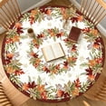 thumbnail image 4 of Dmlomu Thanksgiving Round Table Cloth, 47in Waterproof Table Cover, Wipeable No-Wash Fall Decorations for Home Dining Table Decor Holiday Party, 4 of 6