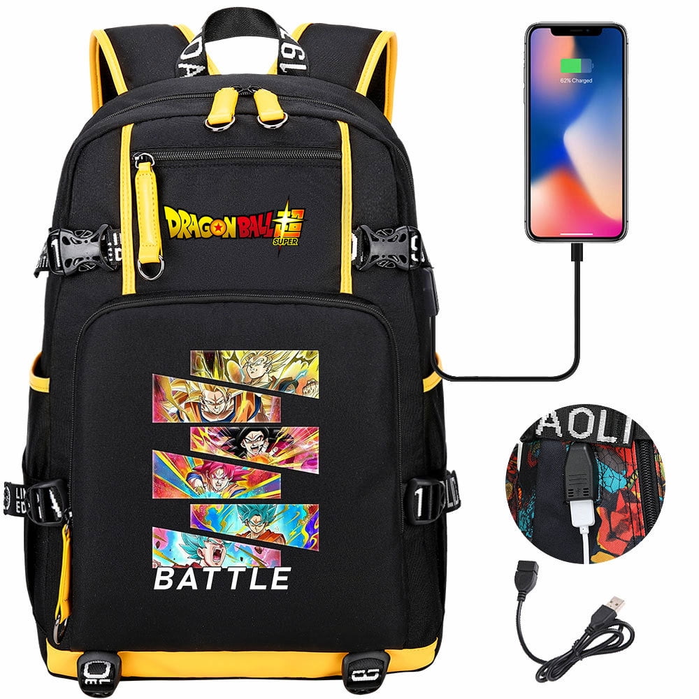 Dragonball Backpack Male&Female USB Charge Goku Students