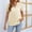 *Khaki, variant on ClodeEU Women's V Neck Short Sleeve Chiffon Top ,Loose Fit Casual Blouse with Lace Trim Khaki,Womens Plus XXL