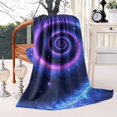 thumbnail image 2 of Blue Purple Tie Dye Mandala Pattern Blanket,Comfortable Soft Flannel Throw Blanket,All Season,Warm Lightweight Blankets for Sofa Bed Couch Living Room Chair,40"x50", 2 of 4