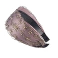 thumbnail image 2 of Siminsem Breathable Lace Hair Wrap for Women White Head Covering Stretchy Wide Headband Hollow Out Ouchless Adjustable Drawstring No Snagging One Size Fits Most Daily Hair Accessories,Pink,One Size, 2 of 3