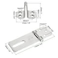 thumbnail image 2 of Unique Bargains 3'' Stainless Steel Thick Door Latch Hasp Lock Padlock with Screws, Silver, 2 of 5