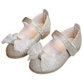 thumbnail image 4 of Zanarzt Kids Mary Jane Shoes Toddler Little Girls Dress Shoes Flower Girls Mary Jane Flats Ballet Shoes Party Wedding Gold,US 9.5, 4 of 7