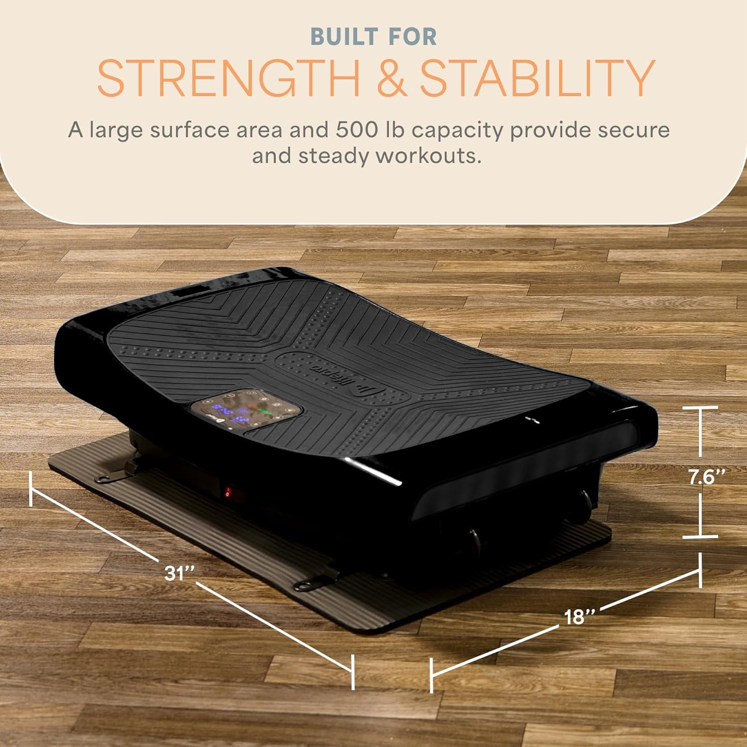 Lifepro Rumblex Pro 4D Vibration Plate Exercise Machine – Full Body Vibrating Plate for Weight Loss, Circulation, Recovery & Home Fitness Training - Black