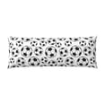 thumbnail image 2 of Body Pillow Cover - soccer football balls white Soft Body Pillow Cover with Zipper, Comfort Body Pillow Pillowcase, Body Pillow Case Cover 20 x 54, 2 of 7