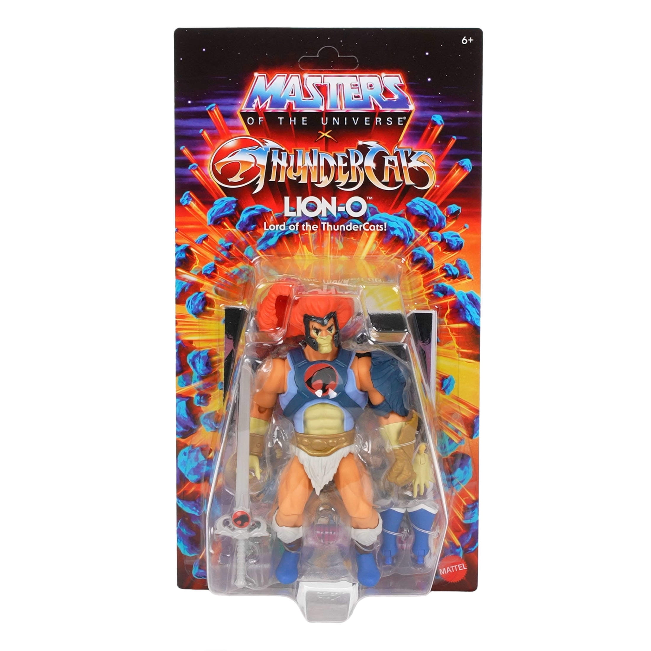 Masters of the Universe Origins & ThunderCats Lion-O Action Figure, 1980s Posable Crossover Toy