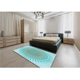 thumbnail image 4 of Ahgly Company Indoor Rectangle Patterned Medium Aqua Marine Green Area Rugs, 5' x 8', 4 of 6