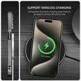 thumbnail image 5 of SaniMore for iPhone 14 Case with Lens Protection Dust-proof Wireless Charging Anti-drop Non-slipping Shockproof Bumper Slim Lightweight Metal Cover for iPhone 14（6.1” 2022) - Black, 5 of 10