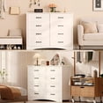thumbnail image 5 of White Dresser for Bedroom, Lofka 47" Wide Luxury 8 Drawers Dresser with Black Metal Handle, Smooth Gliding, Easy Assembly, Anti-Tip, 5 of 11