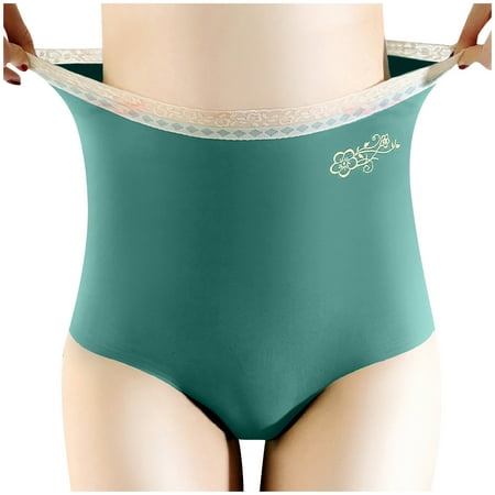 

Honeeladyy Clearance under 10$ Women s Underwear Panties Seamless Flower Print High-waist Lace Intimates
