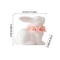 thumbnail image 2 of Japceit Easter Ceramic Rabbit Decor, Cute Bunny Sculpture for Table and Shelf Display, Artistic Ornament for Living Room, Office, and Gift for Birthday, Holiday, Home, 2 of 6