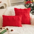 thumbnail image 4 of Funda de cojín navideño Fundas de almohada para árbol de Navidad Fundas de cojín de felpa suave con cierre de cremallera oculto Decoración de invierno para el hogar, 4 of 7
