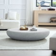 thumbnail image 2 of Kevinplus Coffee Table，Fiberglass Elliptical Vintage Table for Living Room, No Need Assembly, 55 Inch, 2 of 13