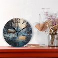 thumbnail image 2 of Deer Snow Forest Trees Lake 10 inch Wall Clocks Non Ticking Easy to Read Battery Decorative for Home Bathroom Kitchen Bedroom Living Room, 2 of 8