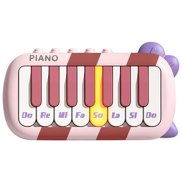 Piano de juguete infantil, piano electrónico multifuncional, mini piano de bolsillo para niñas principiantes, ideal para la educación temprana.