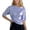 a-Blue16944, variant on Womens T Shirt Solid Color Metallic Twist Front Tees Crewneck Short Sleeve Relaxed Fit Casual Party Blouse For Event Night Out Wear Trendy Top