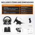 thumbnail image 3 of PXN V3 Racing Wheel, 180° Steering Wheel with Linear Pedals and Paddle Shifters, Compatible with Xbox Series X|S, PC, PS4 and Nintendo Switch, Black, 3 of 9