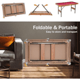 thumbnail image 6 of SUGIFT 54" Foldable Pool Table, Portable Folding Billiard Table, Indoor Pool Arcade Game Table Red, 6 of 6