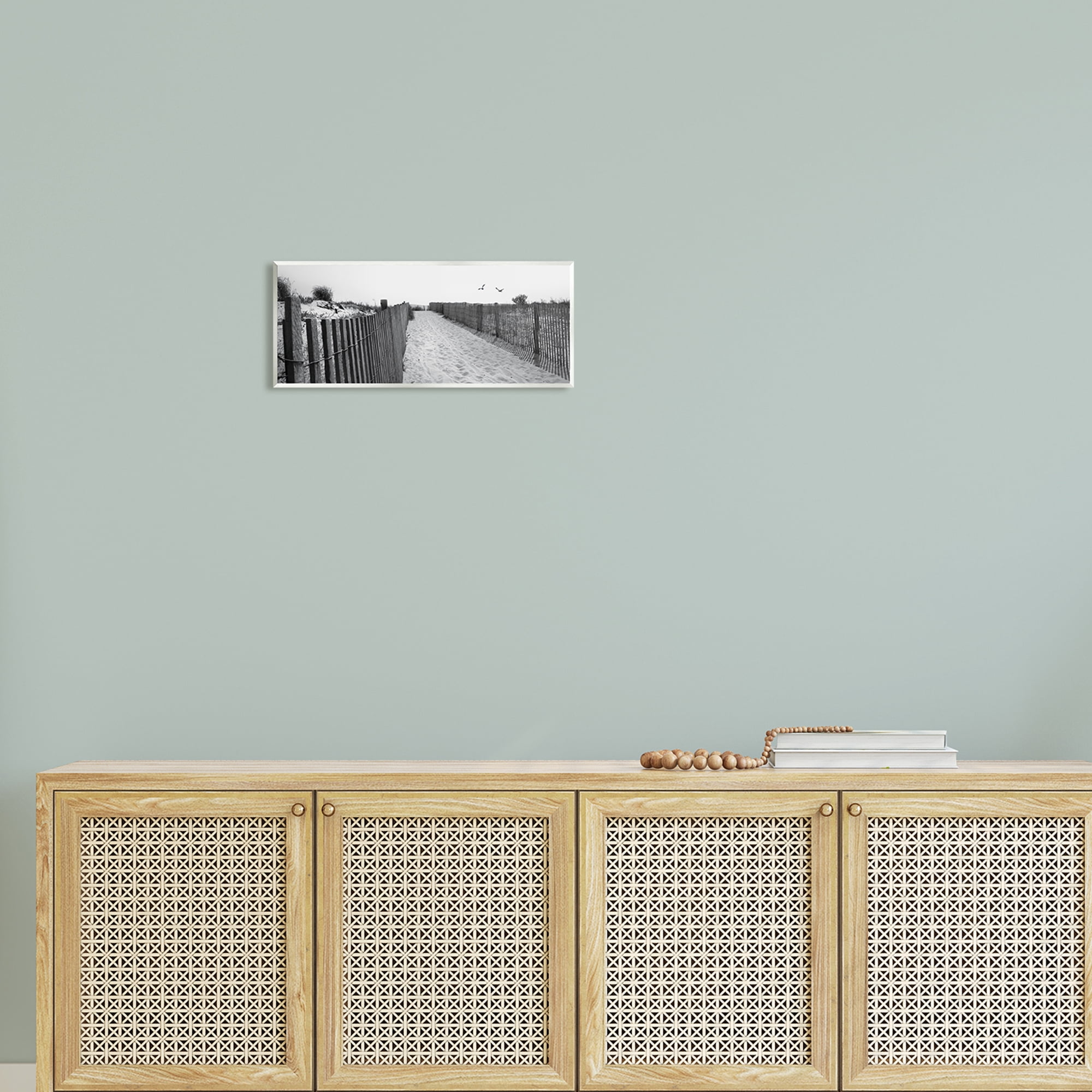 Stupell Sandy Beach Boardwalk Overhead Seagulls Landscape Photography Wall Plaque Unframed Art Print Wall Art