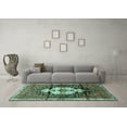 thumbnail image 3 of Ahgly Company Indoor Rectangle Persian Turquoise Blue Traditional Area Rugs, 3' x 5', 3 of 4