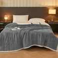 thumbnail image 5 of MERILER Extra Thick Double Layer Flannel Fleece Blanket - Cozy Warm Cover for Office Naps, Beds, and Couches - Ideal Soft Blanket for Ultimate Comfort, 5 of 6