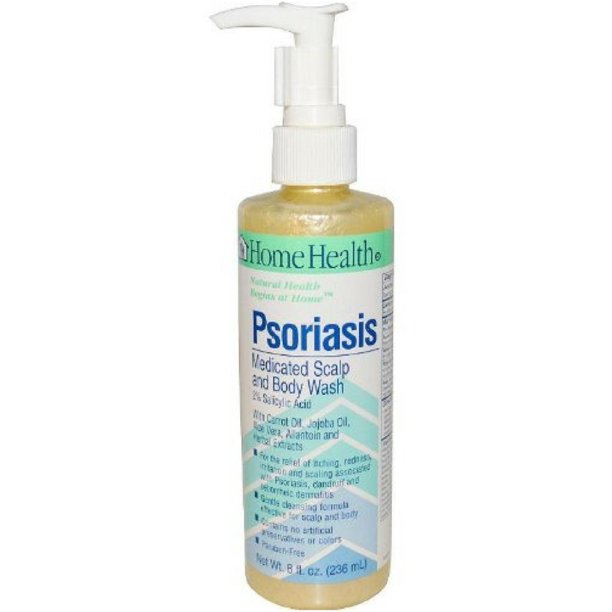 Home Health Psoriasis Medicated Scalp and Body Wash, 8 oz (Pack of 2