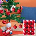 thumbnail image 4 of aoksee Christmas Tree Decorations, 24pc Christmas Balls Christmas Trees Christmas Decorations Gifts, Hanging Ball for Holiday Wedding Party Decoration, (3cm/1.17"), with 1pc Merry Letter Card, 4 of 7