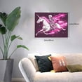 thumbnail image 2 of Gukieu Skull White Horse Print Horizontal Canvas Decorative Painting 12x16 Inch Shrinkage Resistant Frame Hanging Home Wall Art Decor, 2 of 6