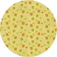 thumbnail image 1 of Ahgly Tapis Rond Lavable en Machine Intérieur Transitionnel Jaune, 4 Pieds Rond, 1 of 7