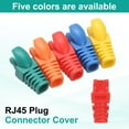 thumbnail image 3 of 100Pcs RJ45 Plug Connector Cover Cat5 Cat5E Cat6 Cat7 Wire Guard Sleeves, Red, 3 of 6