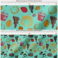 thumbnail image 2 of Soimoi Cotton Poplin Fabric Mushroom,Grapes & Fresh Print Fabric by The Yard 56 Inch Wide, 2 of 7