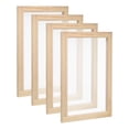 thumbnail image 1 of Unique Bargains 11.8'x7.9' Wooden Paper Making Screen Papermaking Frame Mould, Natural Color 4 Pack, 1 of 5