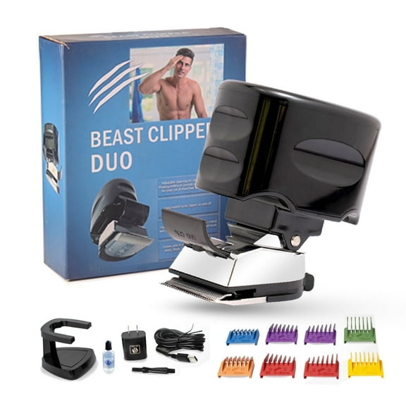 Beast Clipper DUO: Electric hair clipper for Head, Beard & Mustache | 5-Minute DIY Haircuts | Authorized Seller - Skull Shaver | Not Other Resellers
