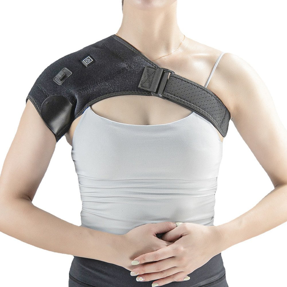 Heated Shoulder Wrap Brace,Portable Electric 3 Heating Setting Wireless