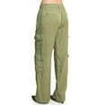 thumbnail image 3 of Love Tree Womens Juniors Tencel Cargo Pants (Light Olive, Large), 3 of 4