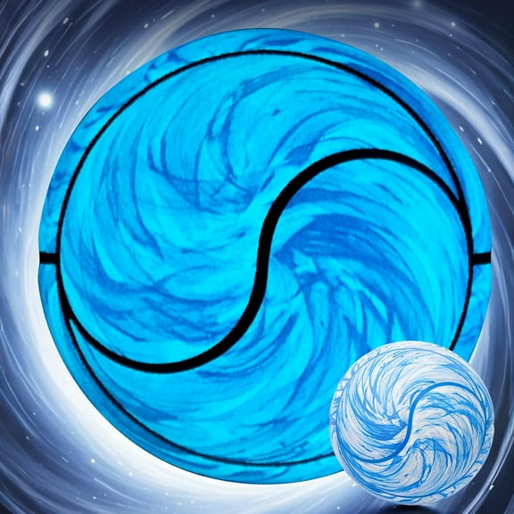 Kuangmi Luminous Basketball, Luminous Composite Leather Ball Gift, Suitable for Men, Women, Teenagers,Indoor and Outdoor Night Basketball, Size 7