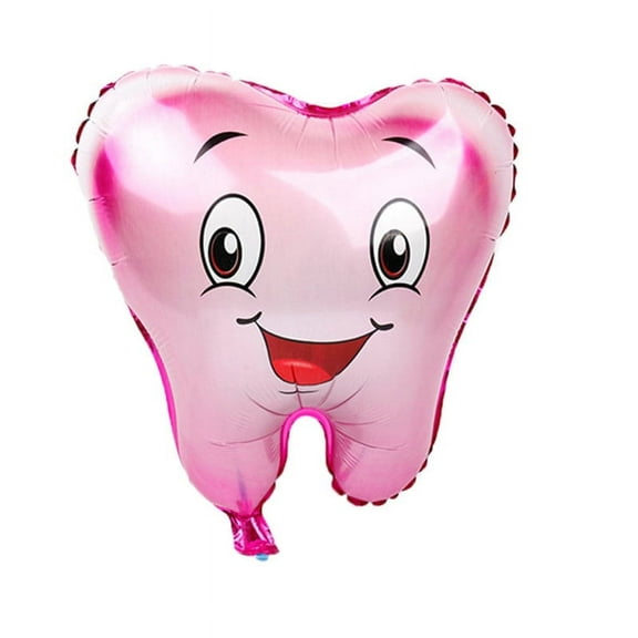 Pink Tooth Shape Balloon Dental Smile Tooth Dental Hygiene Kids Party