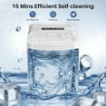 thumbnail image 3 of TINKLE WELL Portable Ice Maker, Countertop Self-Cleaning Machine with Ice Scoop & Basket, Ideal for Home, Kitchen, and Parties, White, 3 of 7