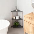 thumbnail image 3 of 11.8*11.8*26in Triangle Corner Table 3 Tier Acrylic Living Room Side Table, 3 of 11