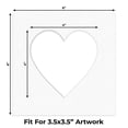 thumbnail image 2 of Oyster Shell White Picture Frame Mat for 6x6 Frames - Heart Opening for 4x4 Photos - 25 Mats, 2 of 7
