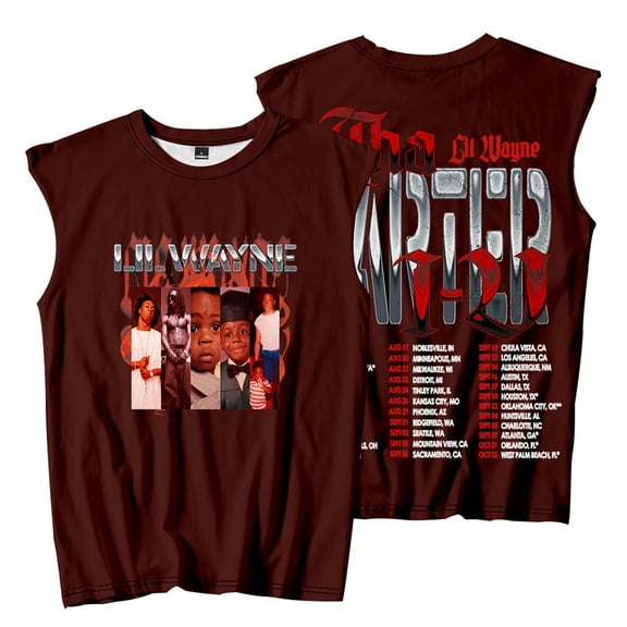 Lil Tha Carter VI Tour 2025 Merch Sleeveless T-Shirts Streetwear Tee Women Men HipHop Tank Tops