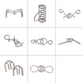 thumbnail image 1 of Fdit Puzzles, Children Toys,8Pcs/Set Metal Wire IQ Test Brain Teaser Mind Puzzles Game For Adult & Children Toys, 1 of 10
