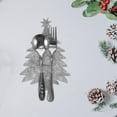 thumbnail image 3 of GAXIRE 8-Piece Grey Felt Christmas Cutlery Holders Set for Holiday Dinner Table Decoration, 3 of 8