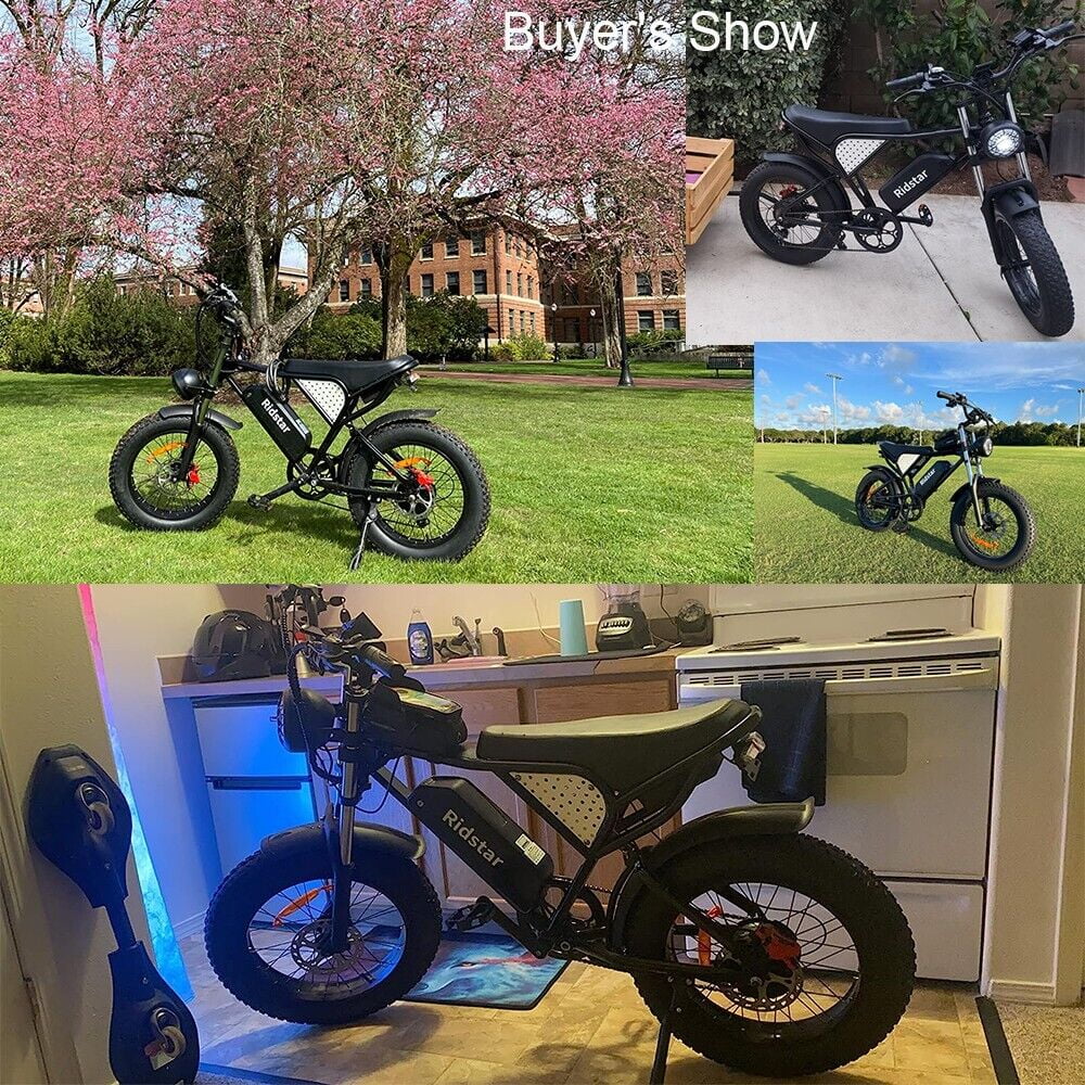 750W MTB Electric Bicycle 48V 20Ah Removable Battery E-BikeElectric Bike for Adults 20" Fat Tire Electric Motorcycle, Shimano 7 speed Full Suspension Electric Bicycle UL2849