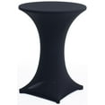 thumbnail image 1 of 31.5-inch Round Cocktail Table with Stretch Fabric Tablecloth, Knockdown Design (BAR3142WBK), 1 of 1