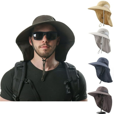 UDIYO UPF 50+ Boonie Hat for Men Wide Brim Sun Hat Outdoor Sun Military Hat for Travel Safari Fishing Camping
