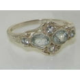 thumbnail image 6 of 925 Sterling Silver Real Genuine Aquamarine Womens Promise Ring - Size 9, 6 of 6